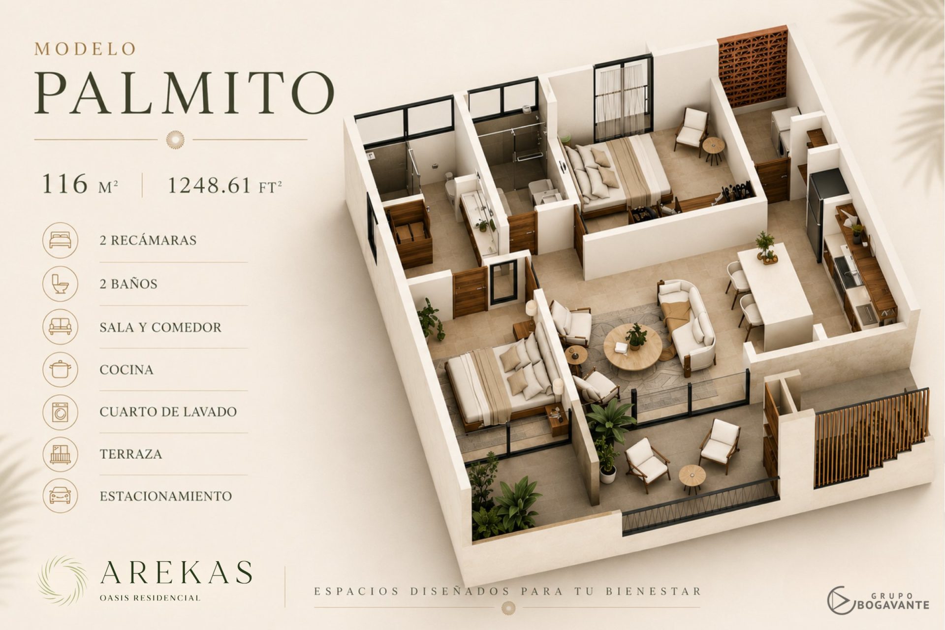 Plano modelo Palmito